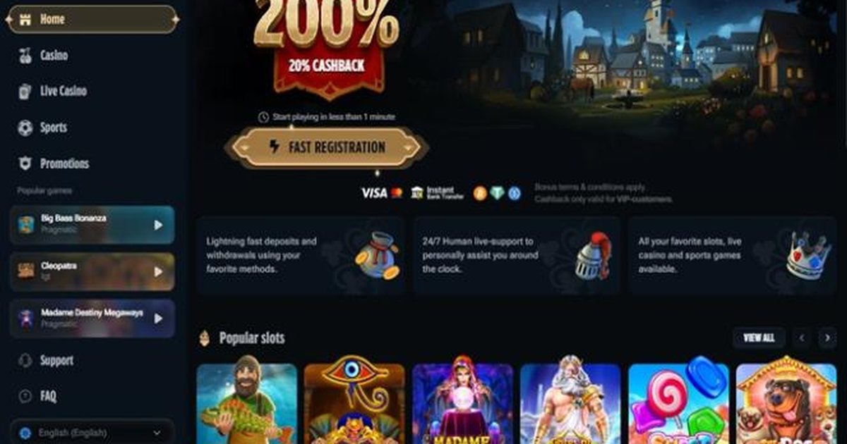 Kingdom Casino interface capture ecran avril 2026
